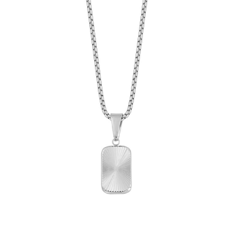 Waterproof Men's Stainless Steel Tag Necklace, , hi-res