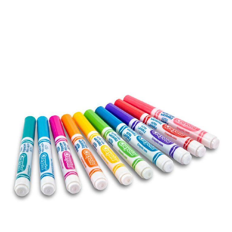 Crayola Washable Markers Bright 10 Pack Assorted, , hi-res
