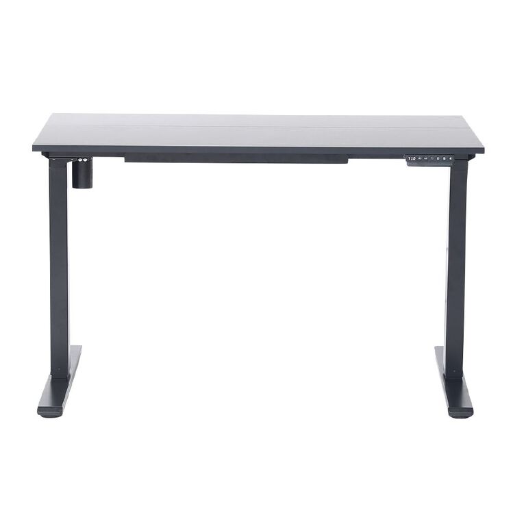 Workspace 2 Tier Adjustable Desk Black, , hi-res