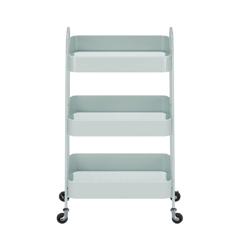 Living & Co Eva 3 Tier Metal Trolley Sage, , hi-res