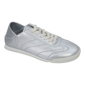 H&H Women's Low Top Silver Sneakers
