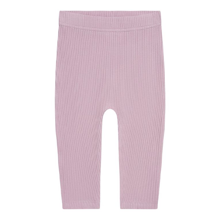 Young Original Babies' Rib Leggings 3 Pack, Pink Light, hi-res