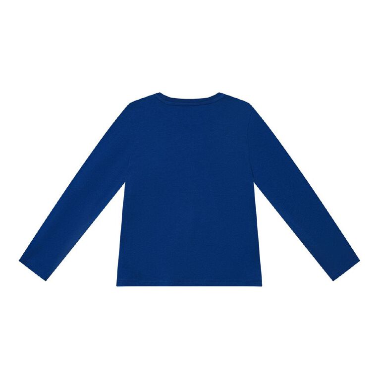 Young Original Long Sleeve Print Tee, Blue Mid, hi-res