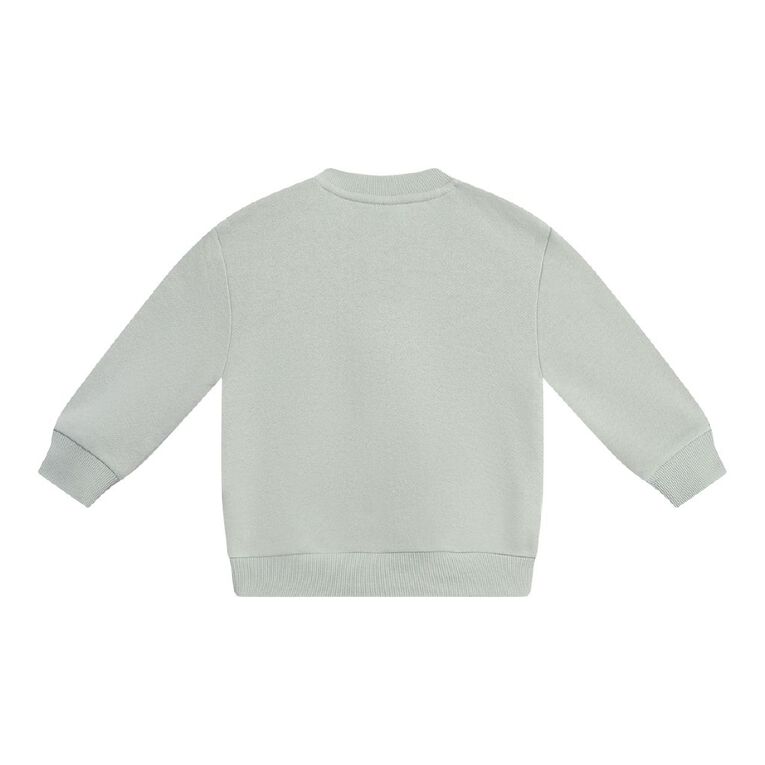 Young Original Babies' Plain Crew Sweatshirt, Green Light, hi-res
