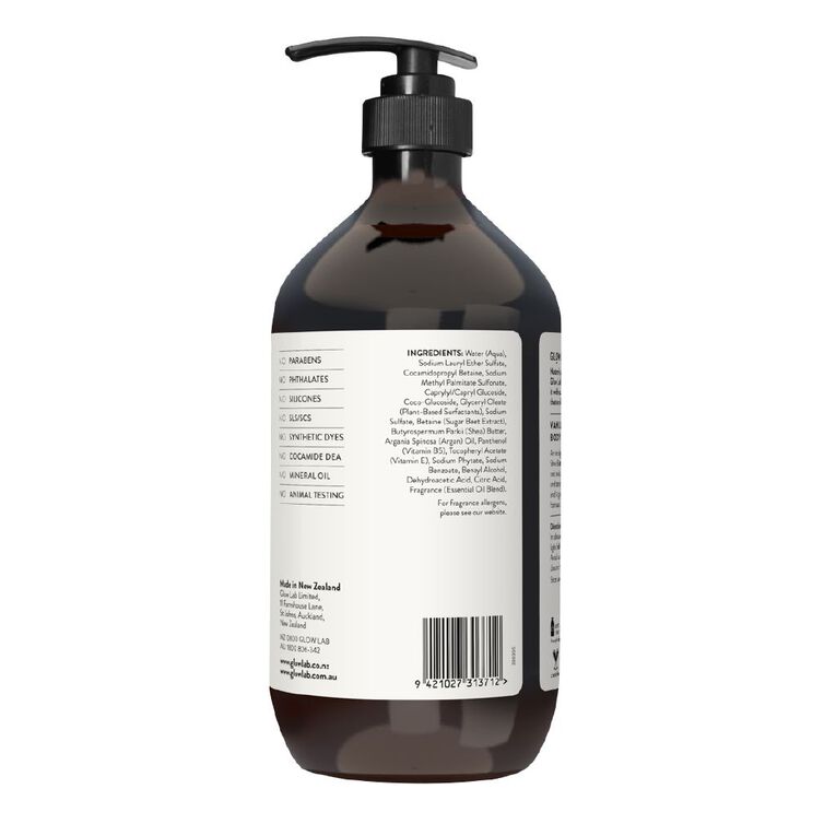Glow Lab Vanilla And Coconut Bodywash 900ml, , hi-res