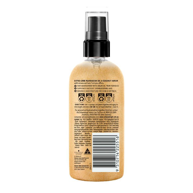 Schwarzkopf Extra Care Marrakesh & Coconut Replenishing Oil Serum 100ml, , hi-res