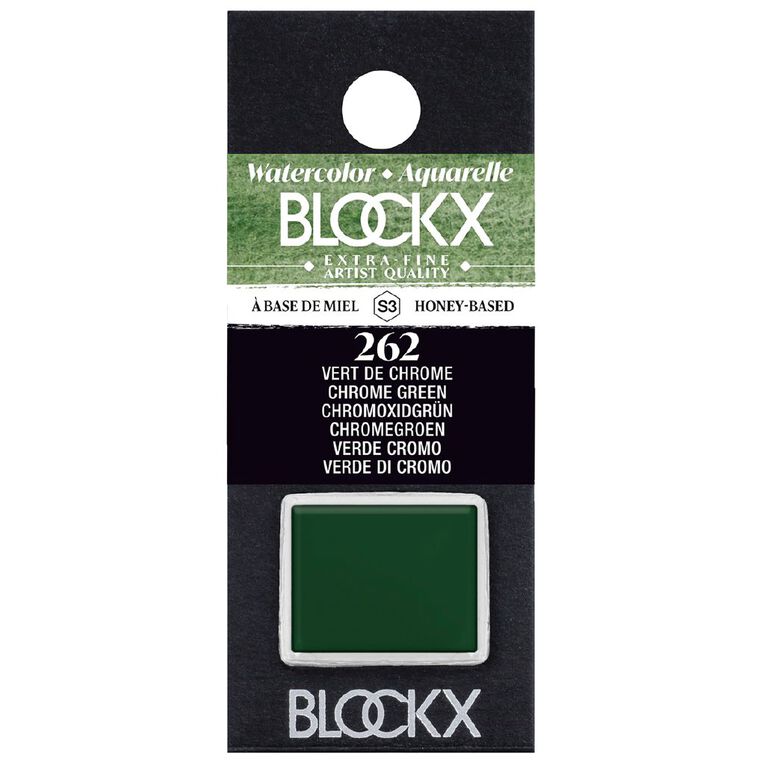 BLOCKX Watercolour Half Pan S3 262 Chrome Green, , hi-res