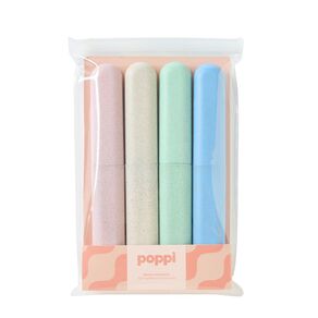 Poppi Toothbrush Holder 4 Pack Multi-Coloured