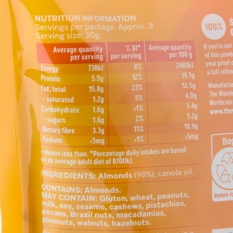 Market Kitchen Roasted Almonds 250g, , hi-res