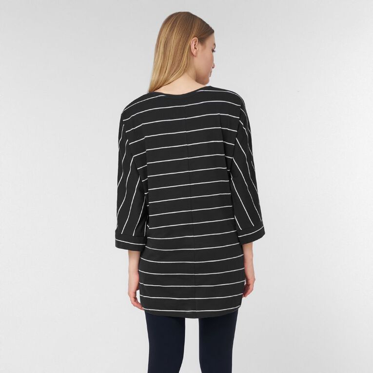 H&H Women's 3/4 Batwing Tunic Top, Grey Dark, hi-res