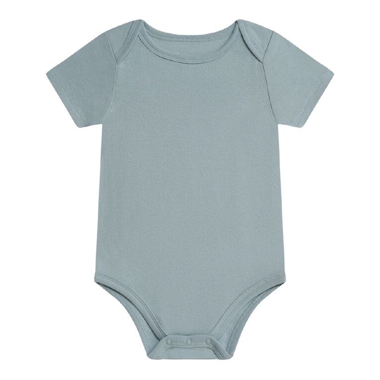 Young Original Babies' Short Sleeve Printed Bodysuit 3 Pack, Brown Light, hi-res