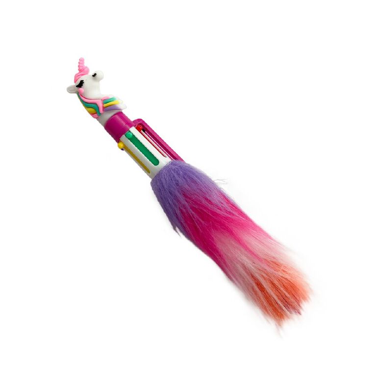 Fluffy 6 Colour Pen Multi-Coloured, , hi-res