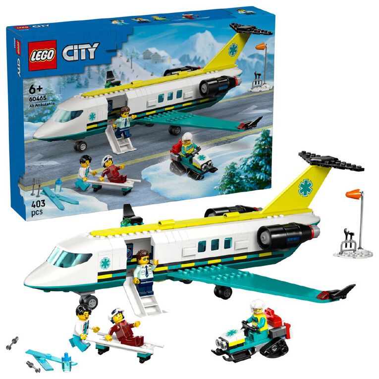 LEGO CITY Emergency Air Ambulance Airplane 60465, , hi-res
