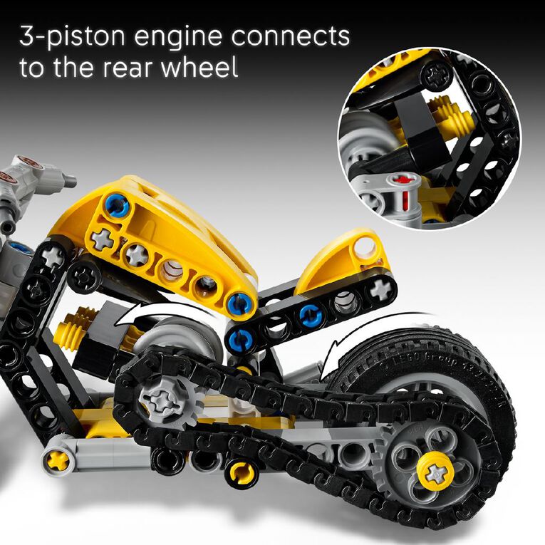 LEGO Technic Yellow Motorcycle 42225, , hi-res