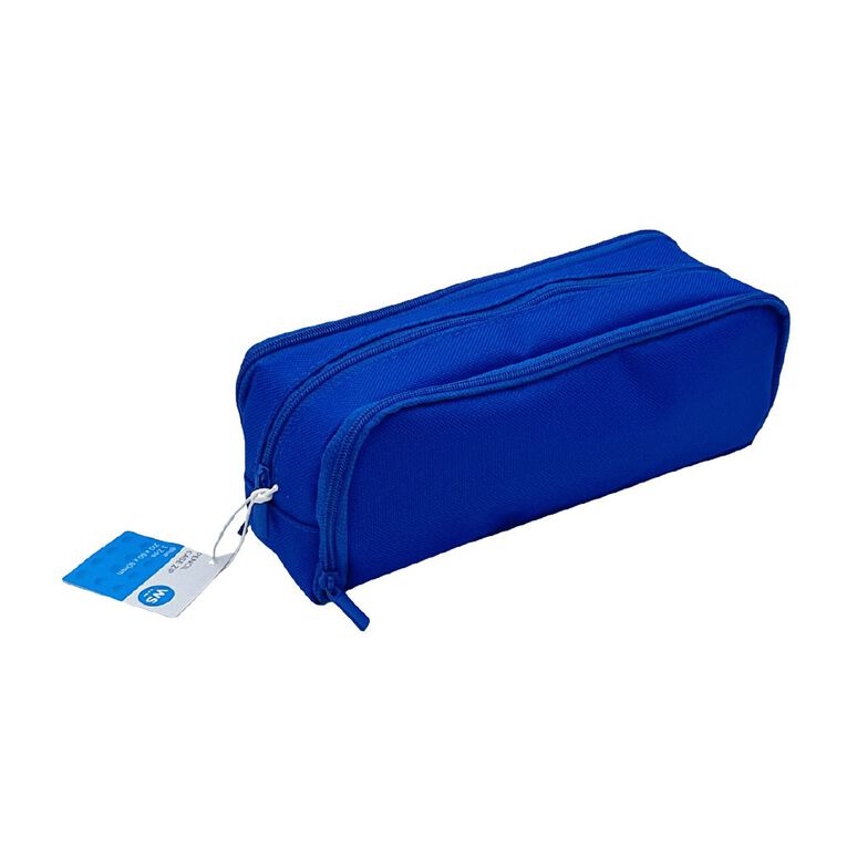 WS Pencil Case with 3 Zips Blue, , hi-res