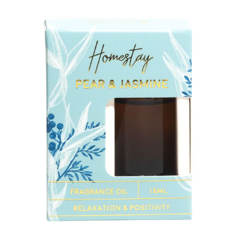 Living & Co Homestay Fragrance Oil Pear & Jasmine Green Mid 15ml, Green Mid, hi-res