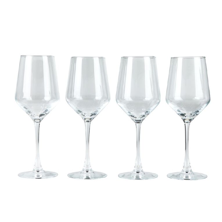 Living & Co Hazendal White Wine Glass Clear 4 Pack, , hi-res