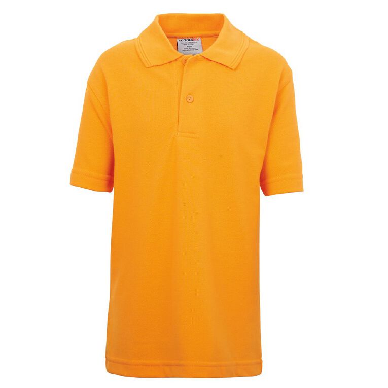 Schooltex Kids' Pique Polo, Gold, hi-res