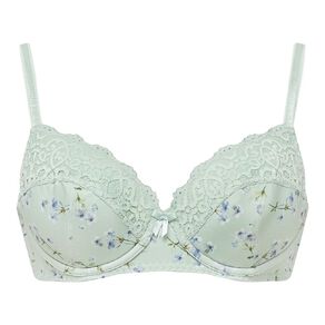 H&H Women's Bella Print & Lace Contour Bra
