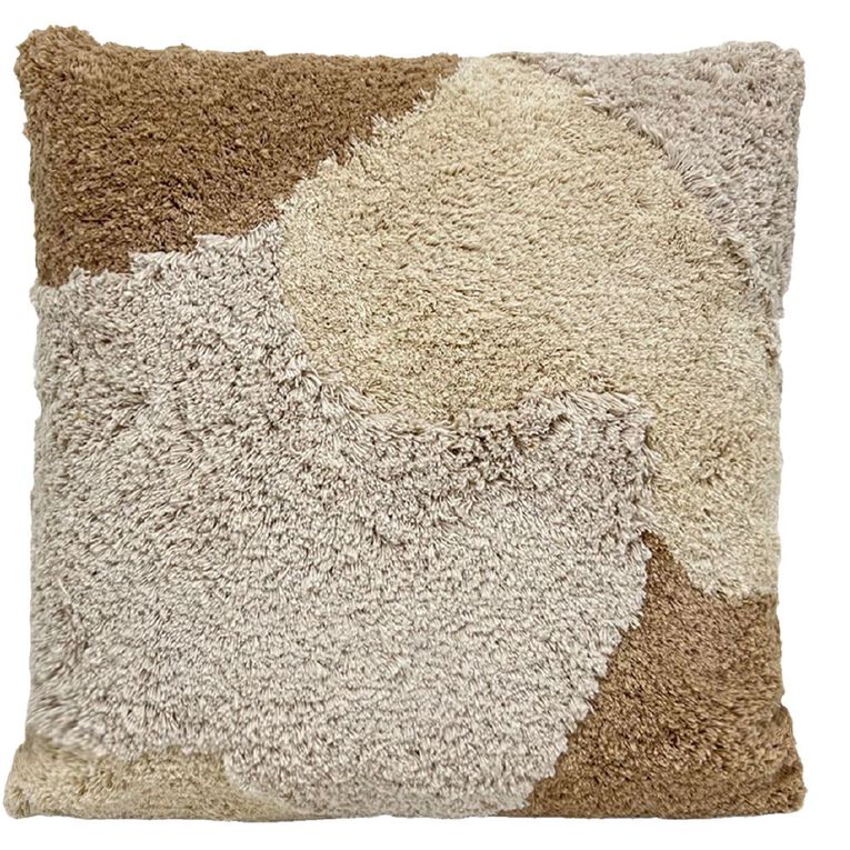 Living & Co Tufted Cushion Natural 45cm x 45cm, , hi-res