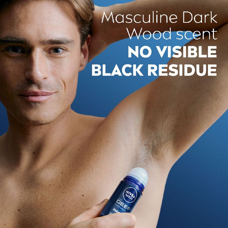 Nivea Men Roll On Deodorant Deep Darkwood 50ml, , hi-res