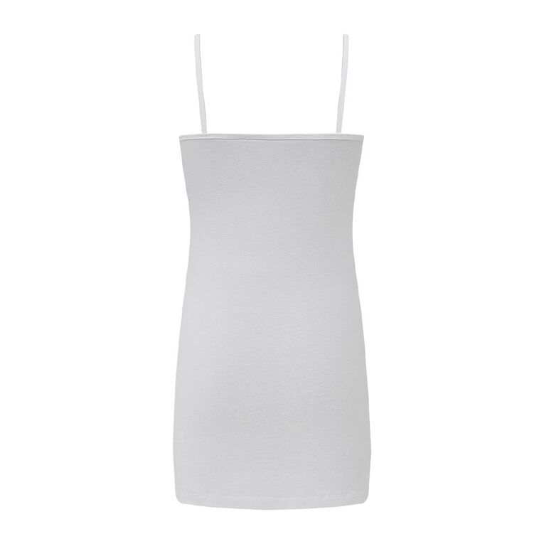 H&H Women's Stretch Longline Cami, White, hi-res