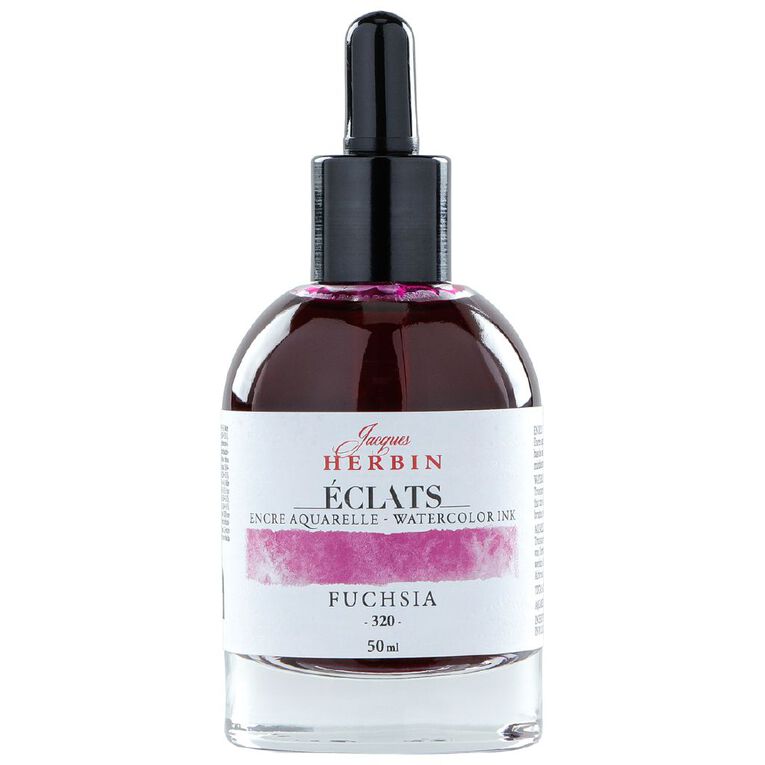 Jacques Herbin Eclats Watercolour Ink 320 Fuchsia 50ml, , hi-res