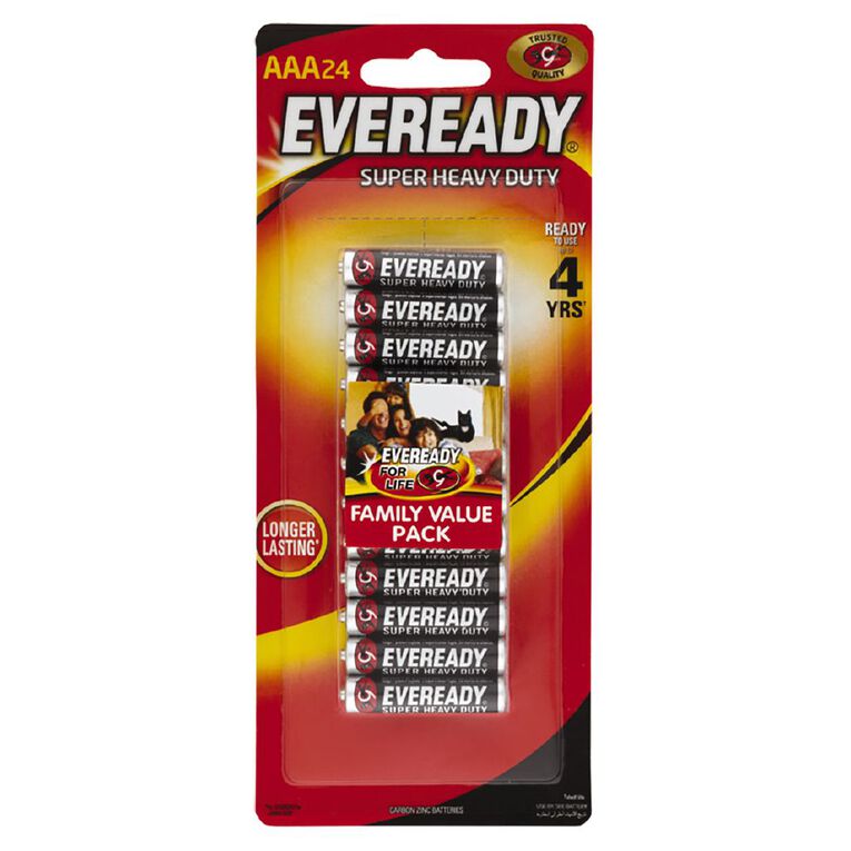 Eveready Super Heavy Duty Batteries AAA 24 Pack