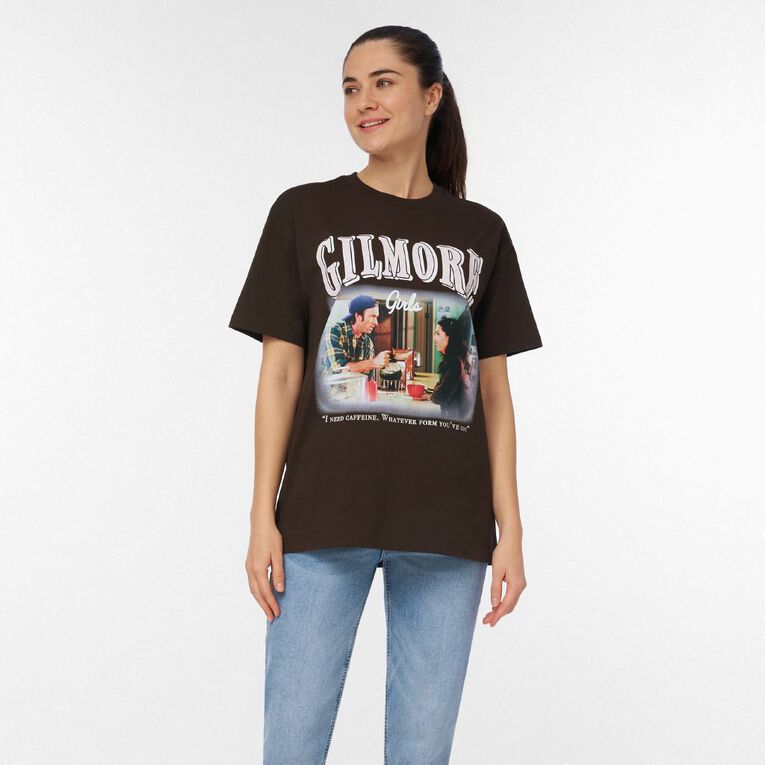 Gilmore Girls Women's Tee, Brown Dark, hi-res