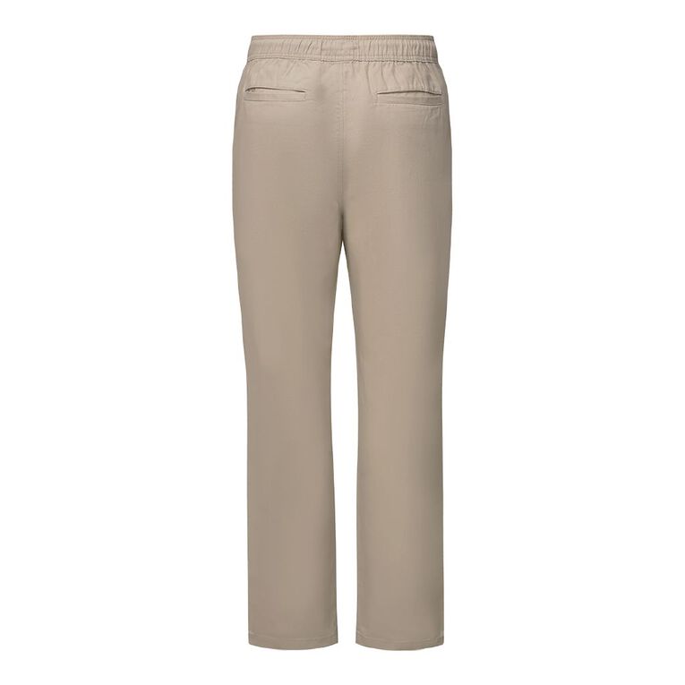 H&H Men's Elastic Waist Tapered Pants, Brown Light, hi-res