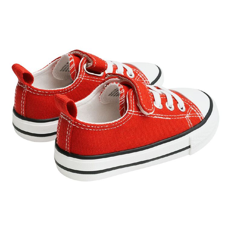Young Original Junior Kids' Jude Canvas Low Top Sneakers, Red, hi-res