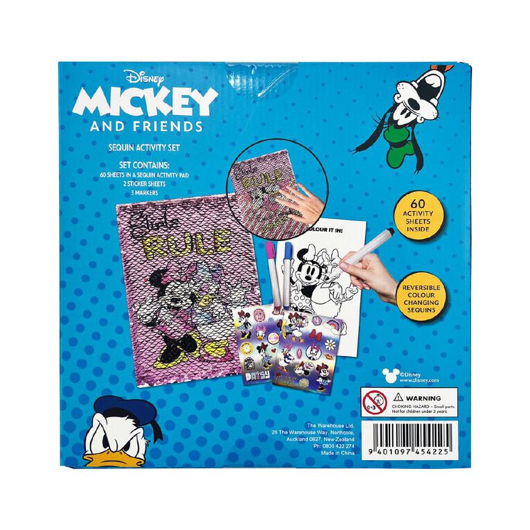 Mickey Mouse Sequin Activity Notebook With Markers, , hi-res