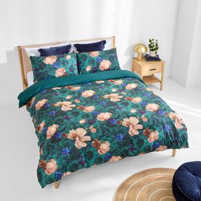 Living & Co Cotton Duvet Cover Set Petal Multi-Coloured Queen