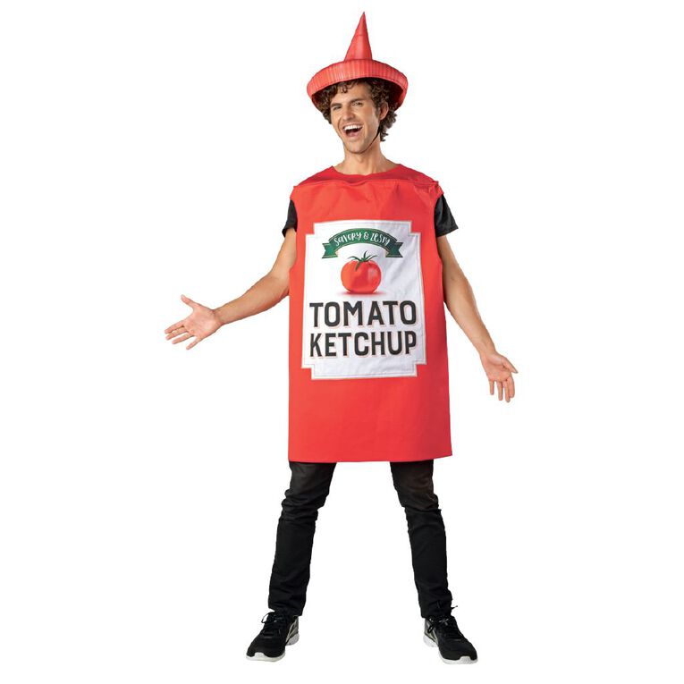 Seasons Ketchup Condiment Costume One Size, , hi-res