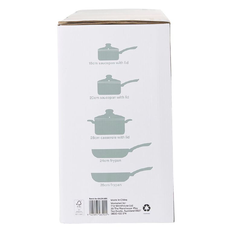 Living & Co Titanium Cook Set Grey 5 Piece, , hi-res