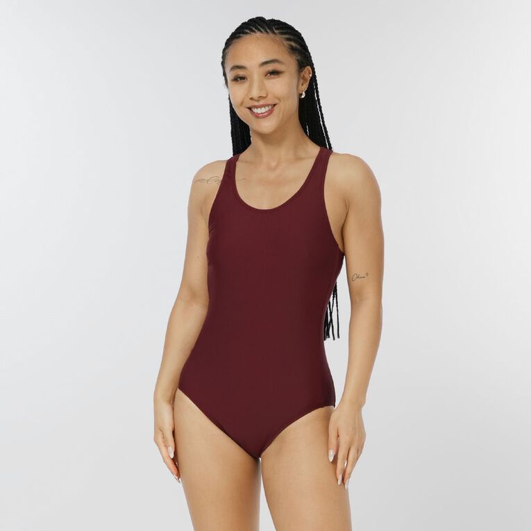 H&H Women's Sport Training Swimsuits, Red Dark, hi-res