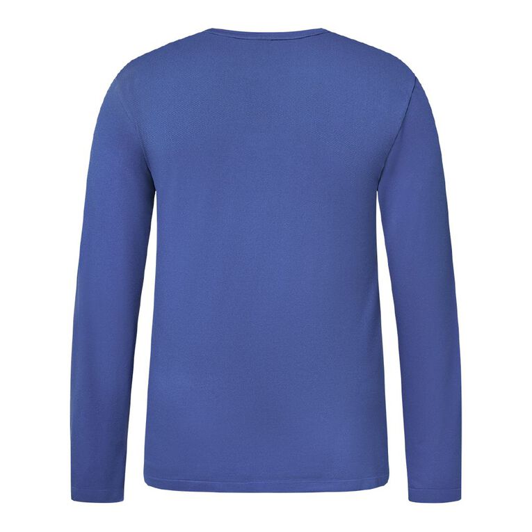 Active Intent Men's Long Sleeve Seamless Tee, Blue Mid, hi-res