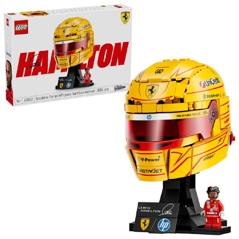 LEGO Editions Formula 1 Scuderia Ferrari HP Lewis Hamilton Helmet 43022, , hi-res