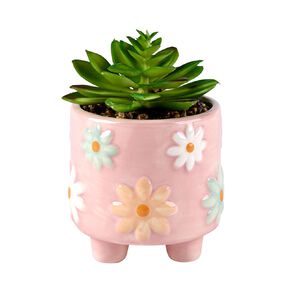 Living & Co Artificial Plant in Daisy Pot Pink