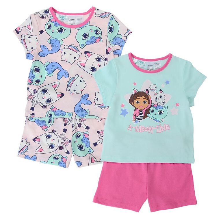 Gabby's Dollhouse Pyjama Set Für Mädchen - Offizieller Ganzkörper-Schlafanzug