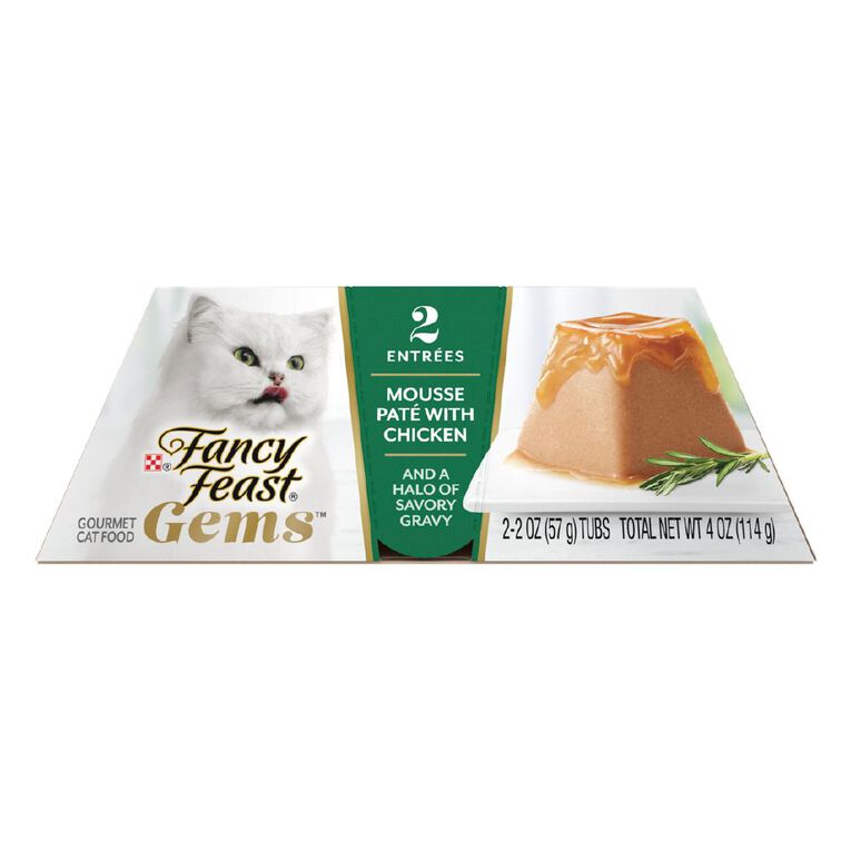 Fancy Feast Gems Chicken Mousse Wet Cat Food 2 x 57g, , hi-res