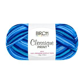 Birch Classique Yarn Prints 100% Premium Acrylic 100G 8Ply Blue