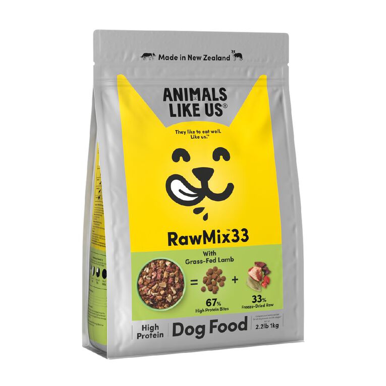 Animals Like Us RawMix33 with Grass Fed Lamb Dog Food 1kg, , hi-res