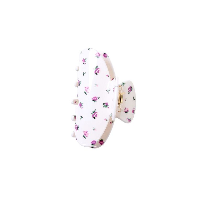 Poppi Claw Clip Pink Flowers, , hi-res