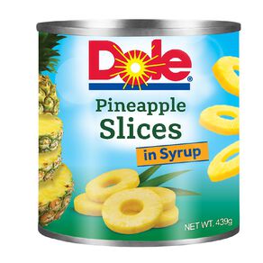 Dole Pineapple Slices In Syrup 439g