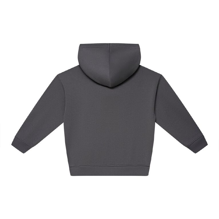 Young Original Print Pullover Pocket Hoodie, Grey Mid, hi-res