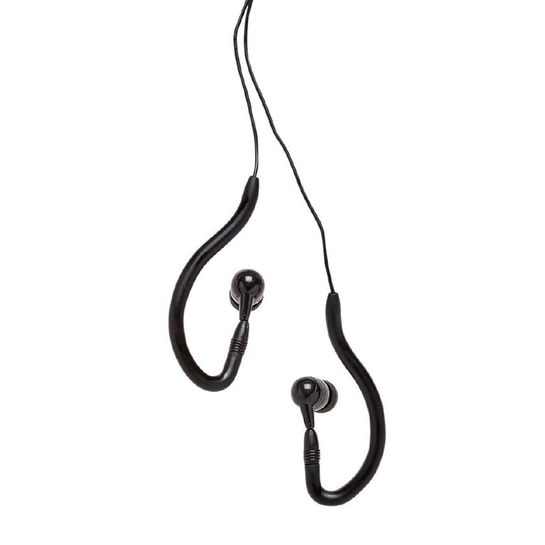 Active Intent Sports Hook Earphones Black Black, , hi-res