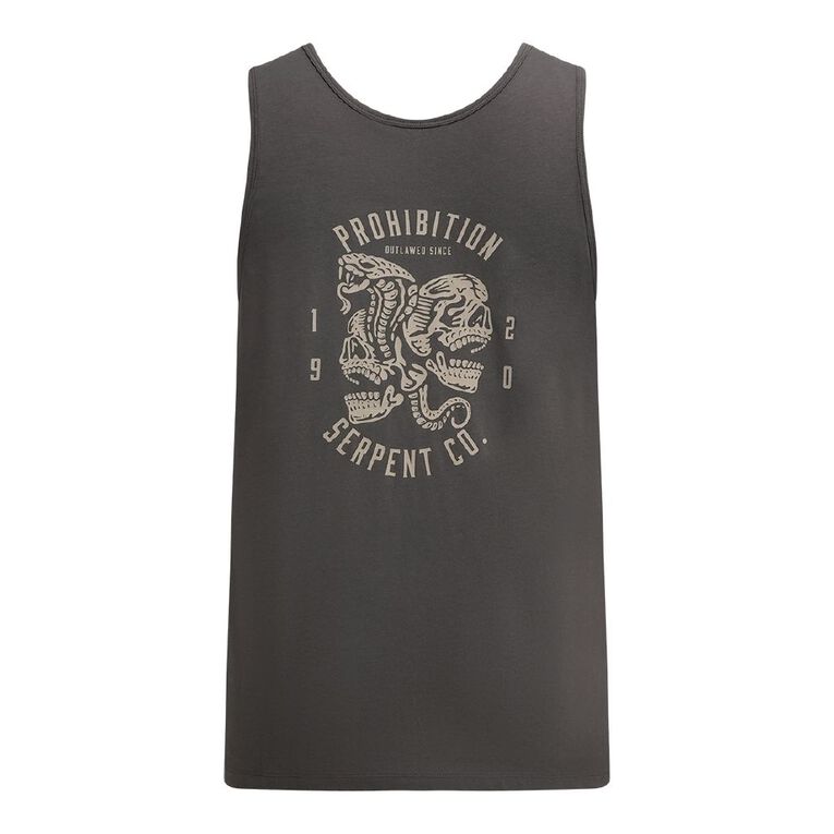 H&H Men's Graphic Print Singlet, Brown Dark, hi-res