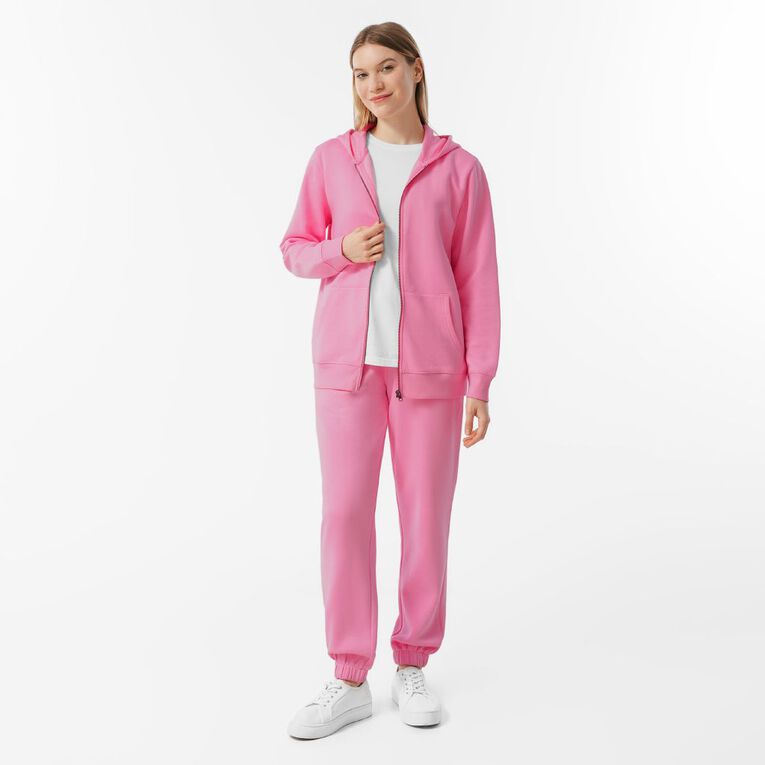H&H Women's Zip-Thru Hoodie Sweat, Pink Mid, hi-res