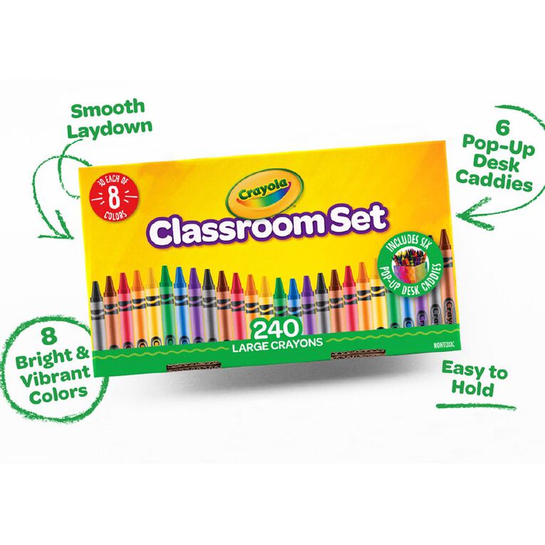 Crayola 240 Pack Large Crayon Classpack Assorted, , hi-res